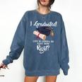 I Graduated Life Is Gonna Be Easy Now Right Graduation Comfort Colors Sweatshirt Denim