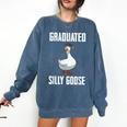 Graduated Silly Goose Student Graduation 2026 Grad Comfort Colors Sweatshirt Denim