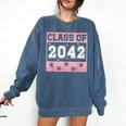 Graduating Class Of 2042 First Day Of School 2042 Graduation Comfort Colors Sweatshirt Denim