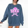 Graduation 2026 Senior 2026 Class Of 2026 Coquette Pink Girl Comfort Colors Sweatshirt Denim