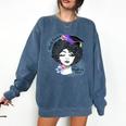 Graduation Masters Degree Woman Queen Graduate 2025 Comfort Colors Sweatshirt Denim