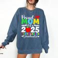 Graduation Proud Mom Of 2025 Kindergarten Graduate Comfort Colors Sweatshirt Denim