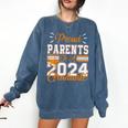 Graduation Proud Parents Of a 2024 Graduate For Mom And Dad Comfort Colors Sweatshirt Denim