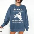 Graduation Shirt For Dirtbike Motocross Riders Comfort Colors Sweatshirt Denim
