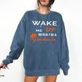 Graduation Shirt High School And College For Sleepy Graduate Comfort Colors Sweatshirt Denim