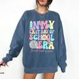 Groovy In My Last Day Of School Era Second Grade Graduation Comfort Colors Sweatshirt Denim