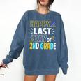 Happy Last Day Of 2nd Grade Shirt Cutie Graduation Comfort Colors Sweatshirt Denim