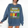 HBCU Grad Historically College Graduation Comfort Colors Sweatshirt Denim