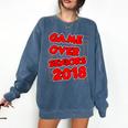 High School Graduation Tshirt Game Over Senior Class Of 2018 Comfort Colors Sweatshirt Denim