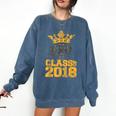 High School King Graduation Shirt Class Of 2018 Seniors Comfort Colors Sweatshirt Denim