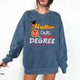 Hotter By One Degree Class Of Graduation 2019 Comfort Colors Sweatshirt Denim