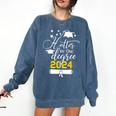 Hotter By One Degree Senior 2024 Class Of 2024 Graduation Comfort Colors Sweatshirt Denim