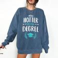 Now Hotter By One Degree Shirt Class Of 2024 Graduation Comfort Colors Sweatshirt Denim