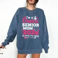I'm A Dance Senior Mom 2026 Of Course I'm Crying Graduation Comfort Colors Sweatshirt Denim