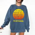 I'm Outstanding Retro Introvert Mountain Trip Lover Comfort Colors Sweatshirt Denim