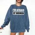 Introvert Anti-Social Shy Teen Joke Sarcastic Comfort Colors Sweatshirt Denim
