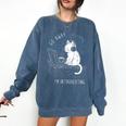 Introvert Cat With Coffee On Computer Antisocial Emo Goth Comfort Colors Sweatshirt Denim Introvert Cat With Coffee On Computer Antisocial Emo Goth Comfort Colors Sweatshirt Denim