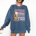 Introvert Guitarist Expressing Words Through Guitar Melody Comfort Colors Sweatshirt Denim Introvert Guitarist Expressing Words Through Guitar Melody Comfort Colors Sweatshirt Denim