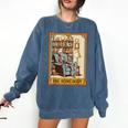 Introvert Homebody Awkward Skeleton The Homebody Tarot Card Comfort Colors Sweatshirt Denim Introvert Homebody Awkward Skeleton The Homebody Tarot Card Comfort Colors Sweatshirt Denim