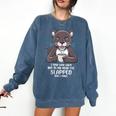 Introvert Panther And Coffee Lovers Comfort Colors Sweatshirt Denim