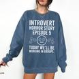 Introvert Student Classroom School Humor Comfort Colors Sweatshirt Denim Introvert Student Classroom School Humor Comfort Colors Sweatshirt Denim