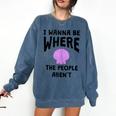 Introverted Sarcastic Humor Antisocial Introvert Comfort Colors Sweatshirt Denim