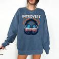 Introvert's Best Friend Noise-Canceling Headphones Comfort Colors Sweatshirt Denim Introvert's Best Friend Noise-Canceling Headphones Comfort Colors Sweatshirt Denim