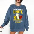 Introverts Unite Introvert Antisocial Anti Social Comfort Colors Sweatshirt Denim Introverts Unite Introvert Antisocial Anti Social Comfort Colors Sweatshirt Denim