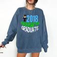 Kids 2018 Kindergarten Graduation Comfort Colors Sweatshirt Denim