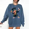 Kids Boys Grad Dabbing Graduation Class Of 2025 Comfort Colors Sweatshirt Denim