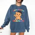 Kids Kindergarten Graduate Cat Graduation Comfort Colors Sweatshirt Denim