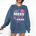 Kids Little Miss Pre-K Grad Preschool Prek Graduation 2025 Comfort Colors Sweatshirt Denim