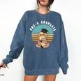 Kids Pre-K Graduate Sloth Cap And Gown Cute Preschool Graduation Comfort Colors Sweatshirt Denim