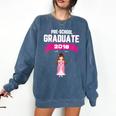 Kids Princess Girl Preschool Graduate 2018 Graduation Pre-K Comfort Colors Sweatshirt Denim
