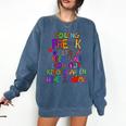 Kids So Long Kindergarten Here I Come Pre-K Graduation Graduate Comfort Colors Sweatshirt Denim