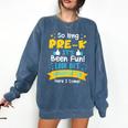 Kids So Long Pre-K Graduation 2025 School Kindergarten Here Come Comfort Colors Sweatshirt Denim