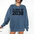 Kindergarten Class Of 2038 First Day School Graduation Comfort Colors Sweatshirt Denim