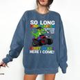 Kindergarten Graduate 2025 Kindergarten Graduation Dino Trex Comfort Colors Sweatshirt Denim