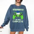 Kindergarten Graduation Level Complete Gamer Class 2024 Kids Comfort Colors Sweatshirt Denim