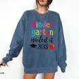 Kindergarten Nailed It 2018 Class Graduation T-Shirt Comfort Colors Sweatshirt Denim