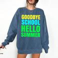 Last Day Of School Shirt Teacher Tee Graduation Comfort Colors Sweatshirt Denim