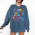 Last Day Of School Tie Dye School Graduation Summer Teacher Comfort Colors Sweatshirt Denim