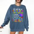 Last Days Of Kindergarten Graduation 2025 Graduate Boys Girl Comfort Colors Sweatshirt Denim