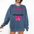 Lawyer Attorney Law School Graduation Female Women Comfort Colors Sweatshirt Denim