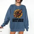 Licensed Masters Social Work Worker LMSW Graduation 2026 Comfort Colors Sweatshirt Denim