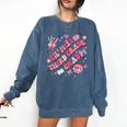 Lil Miss Third 3rd Grade Grad Graduation Last Day Girls Kid Comfort Colors Sweatshirt Denim