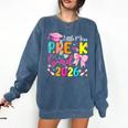 Little Miss Pre-K Grad 2026 Preschool Graduation Kids Girls Comfort Colors Sweatshirt Denim