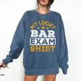 My Lucky Bar Exam Shirt Lawyer Law School Graduation Comfort Colors Sweatshirt Denim