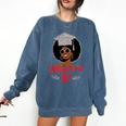 Master Degree Graduation Gifts Black Girl Comfort Colors Sweatshirt Denim