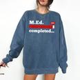 Master Of Education Completed Teacher Master Graduation For Men Women Comfort Colors Sweatshirt Denim